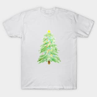 Christmas tree with decorative lights T-Shirt